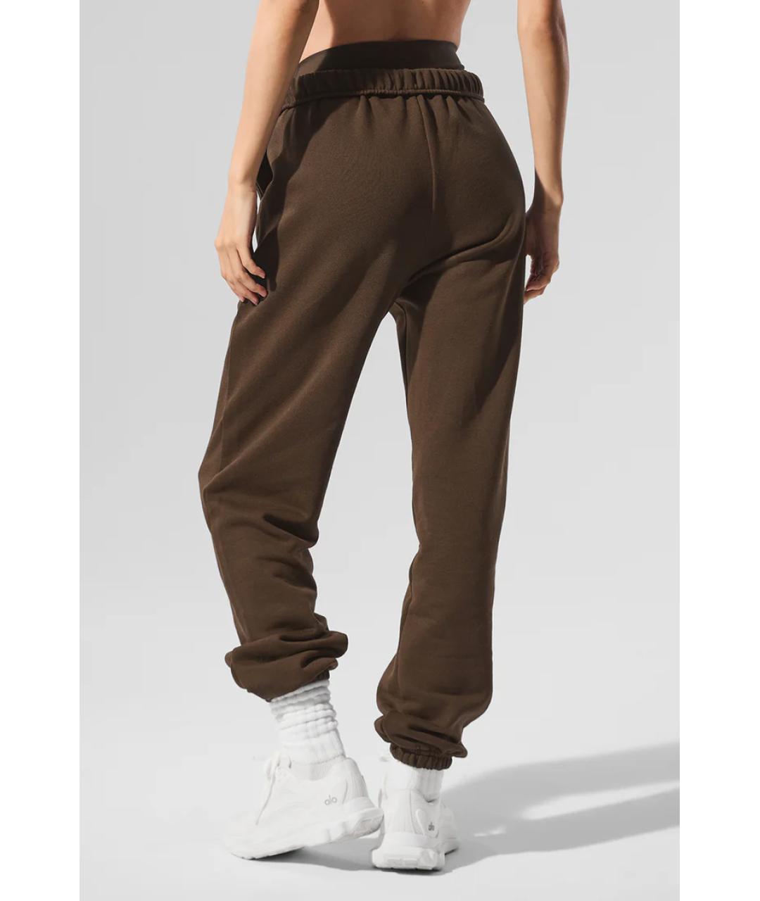 ALO YOGA Коричневые хлопковые спортивные брюки и шорты, фото 4