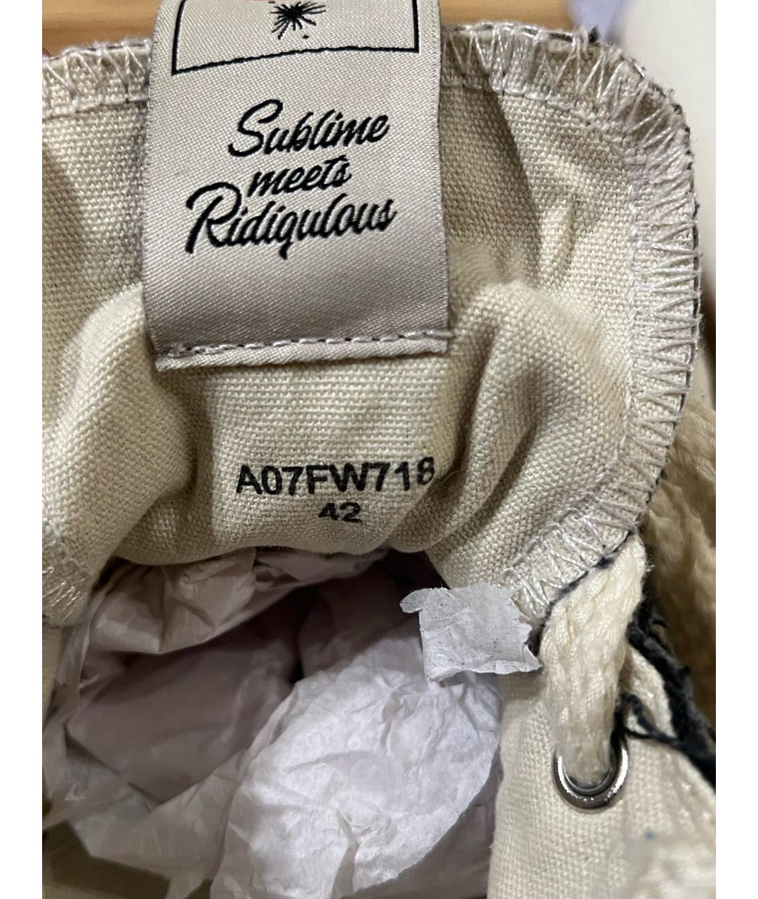 MAISON MIHARA YASUHIRO Черные текстильные низкие кроссовки / кеды, фото 5