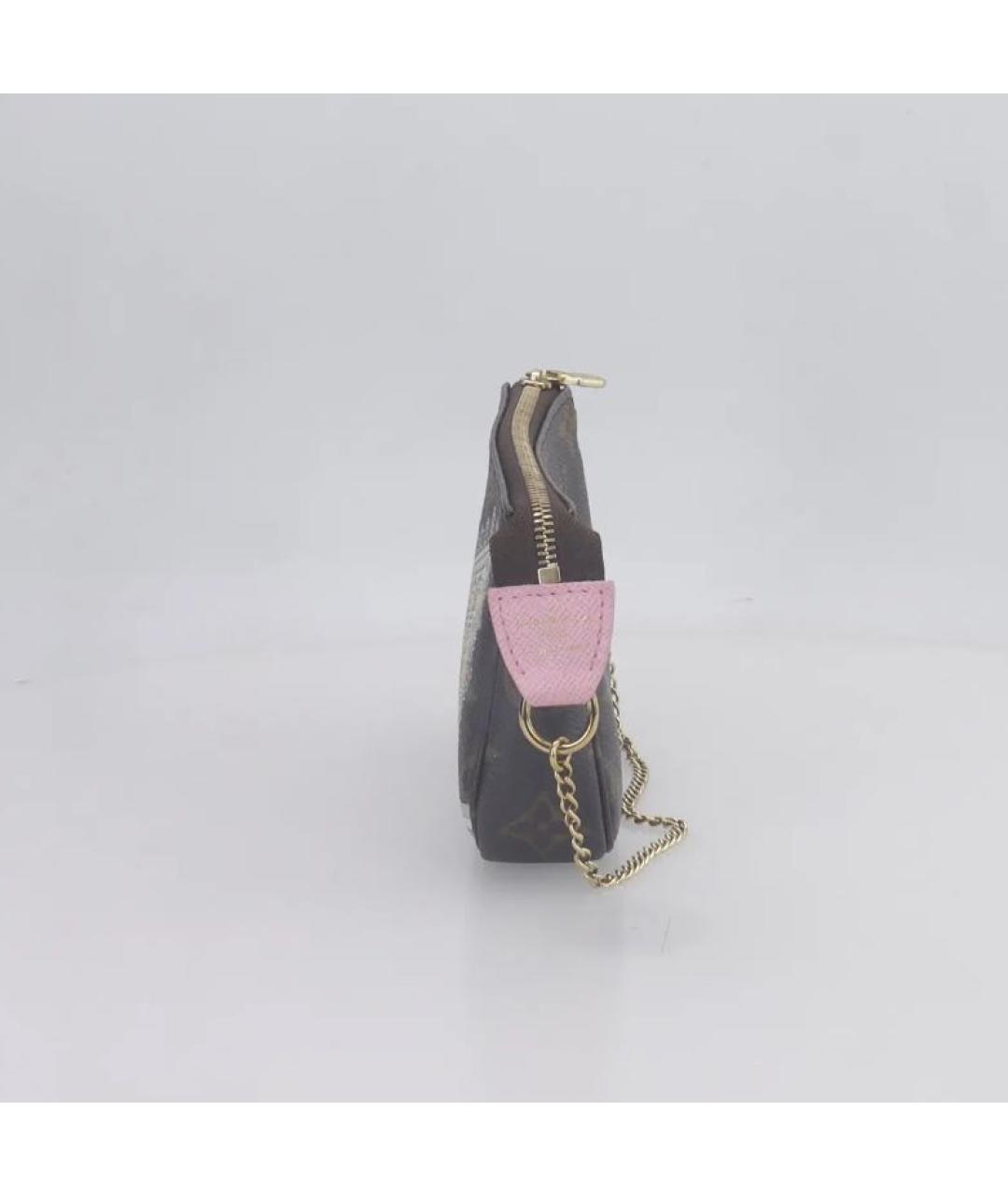 LOUIS VUITTON Коричневая кожаная сумка с короткими ручками, фото 4