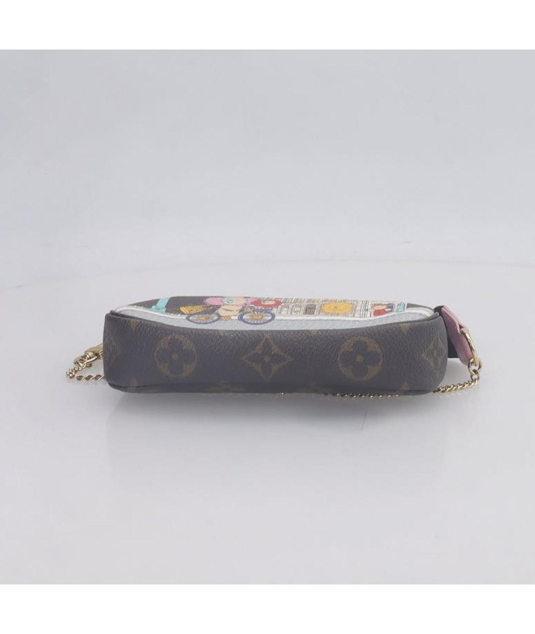 LOUIS VUITTON Коричневая кожаная сумка с короткими ручками, фото 6