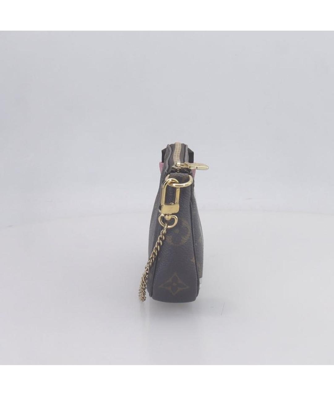 LOUIS VUITTON Коричневая кожаная сумка с короткими ручками, фото 5