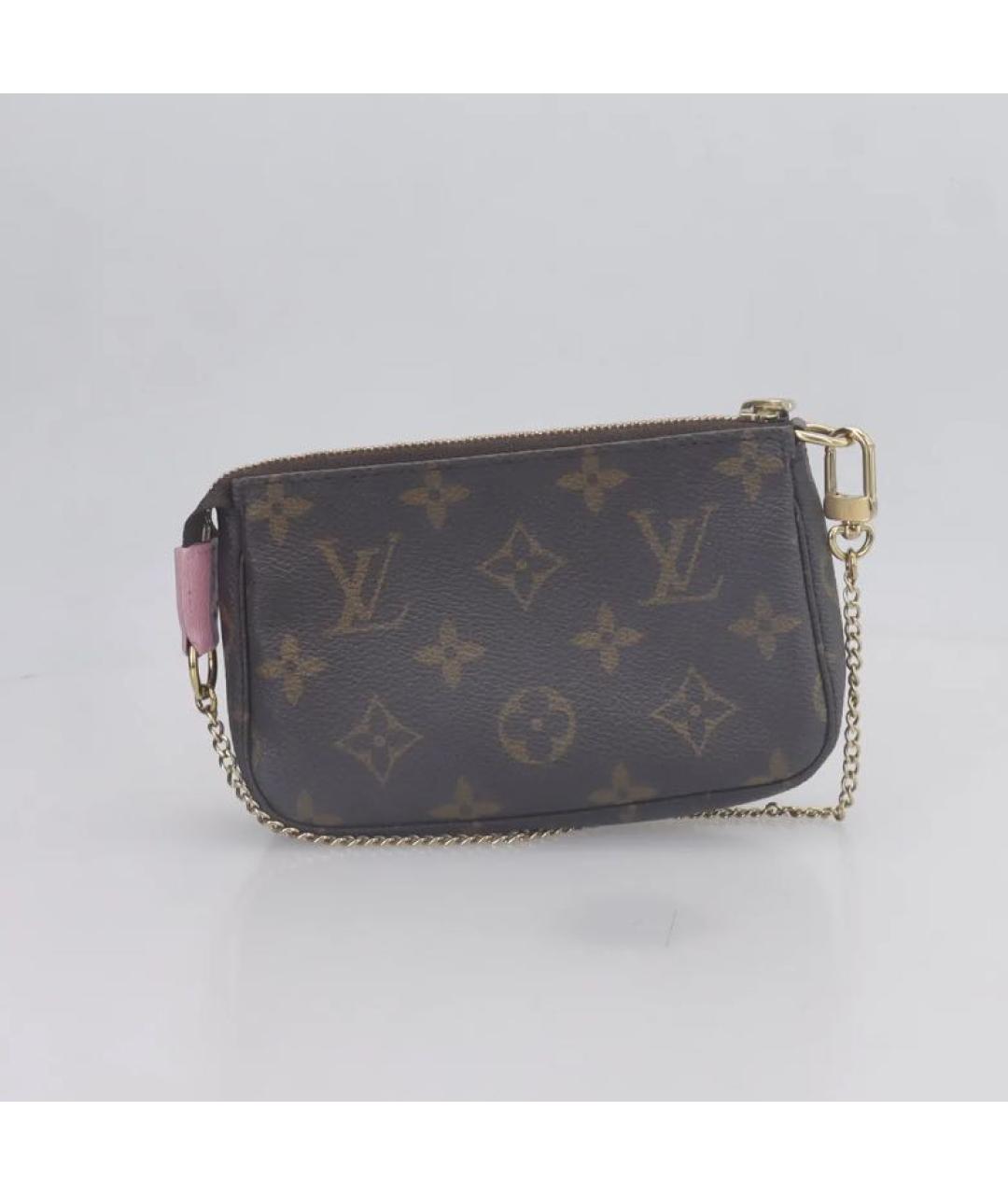 LOUIS VUITTON Коричневая кожаная сумка с короткими ручками, фото 3