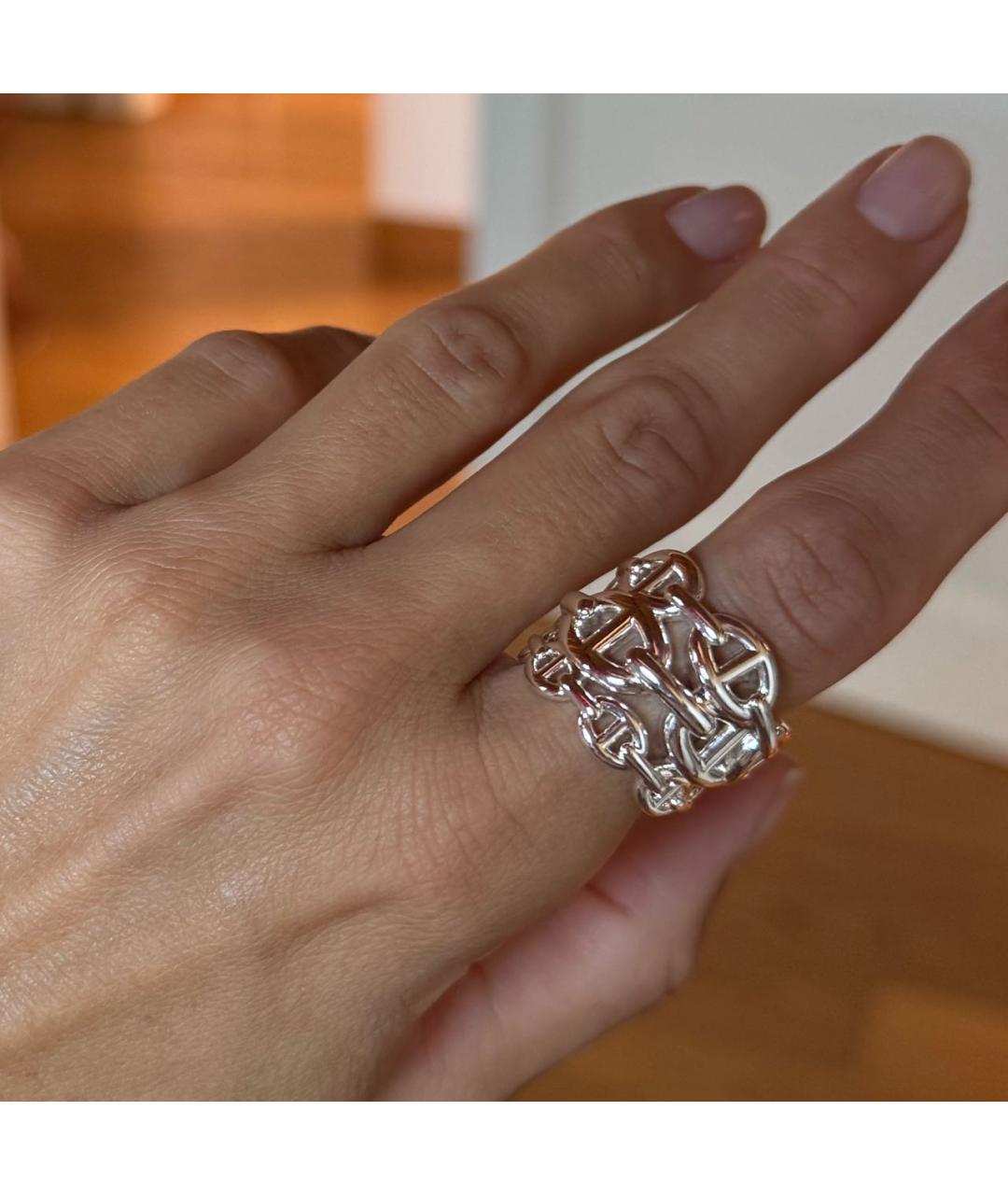 HERMES Серебряное серебряное кольцо, фото 3