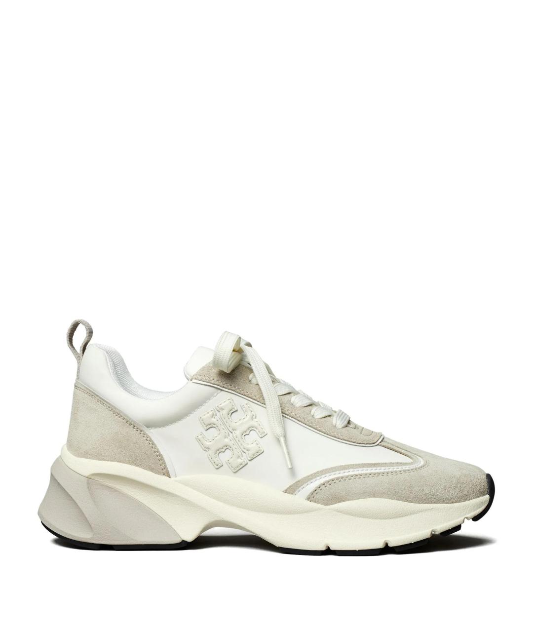 TORY BURCH Белые замшевые кроссовки, фото 1