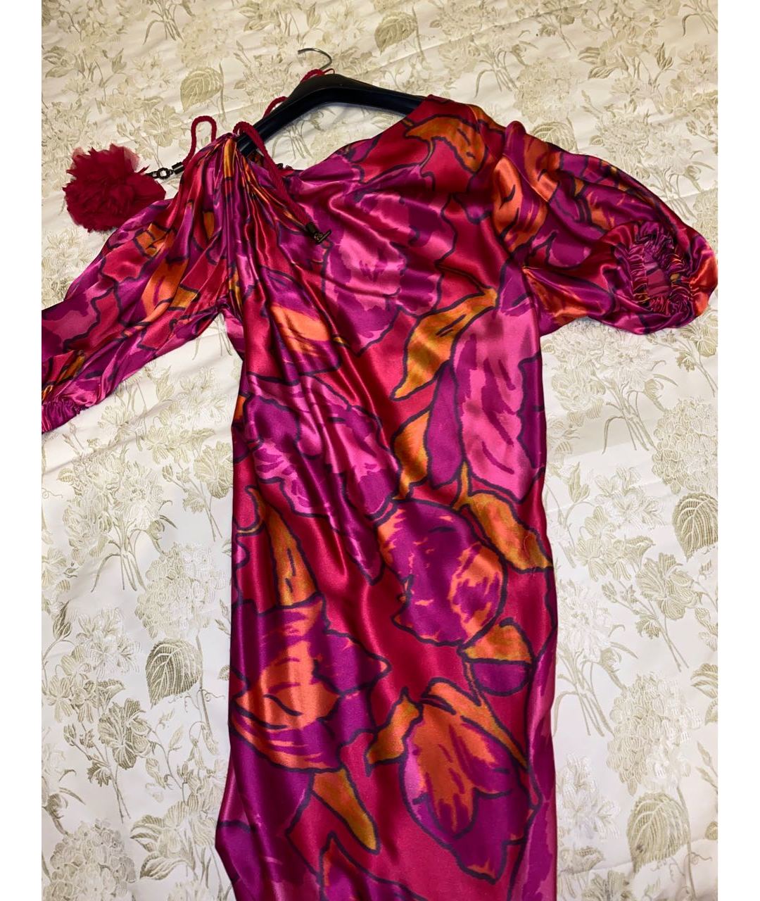 LANVIN Розовое шелковое платье, фото 4