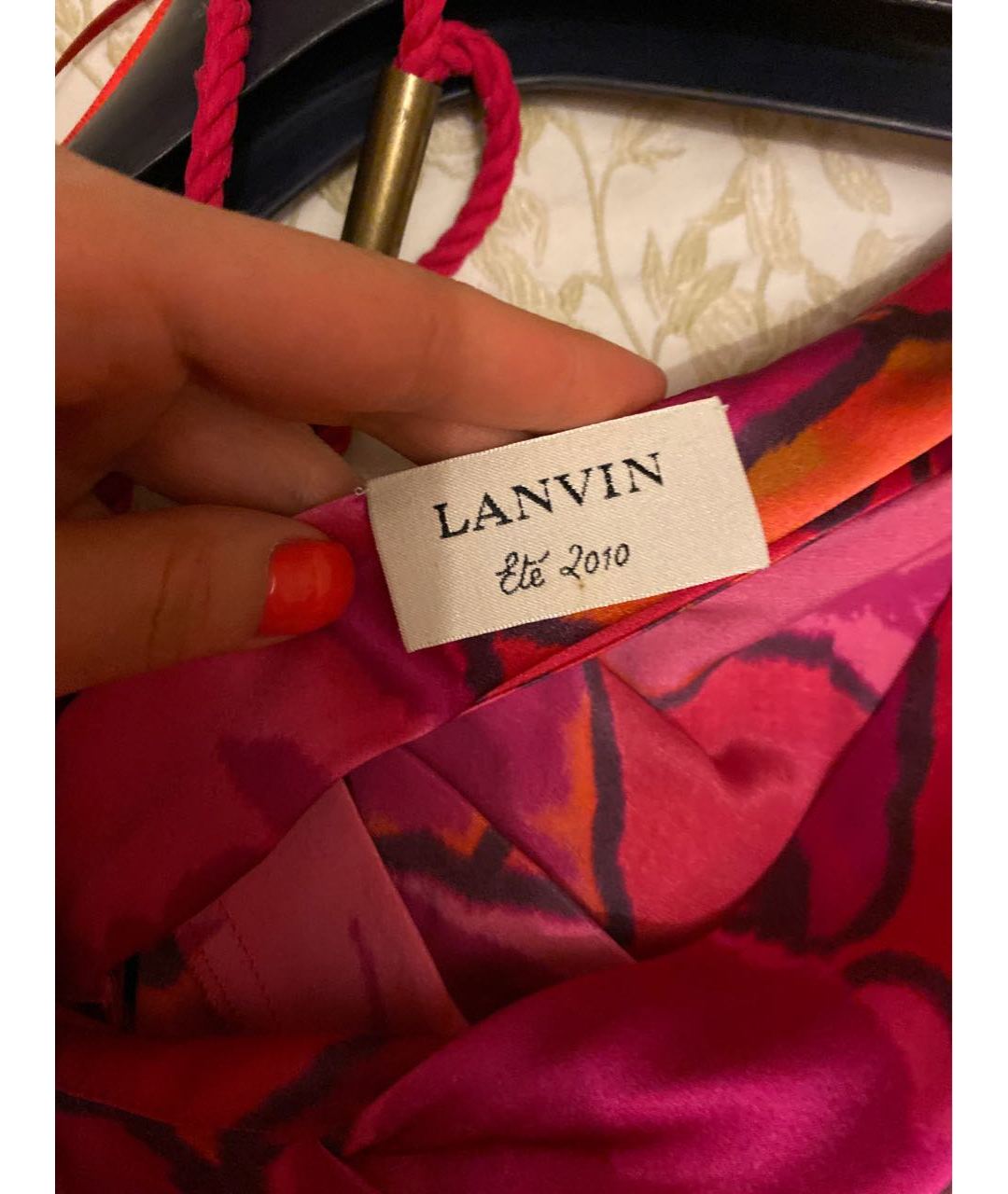LANVIN Розовое шелковое платье, фото 3