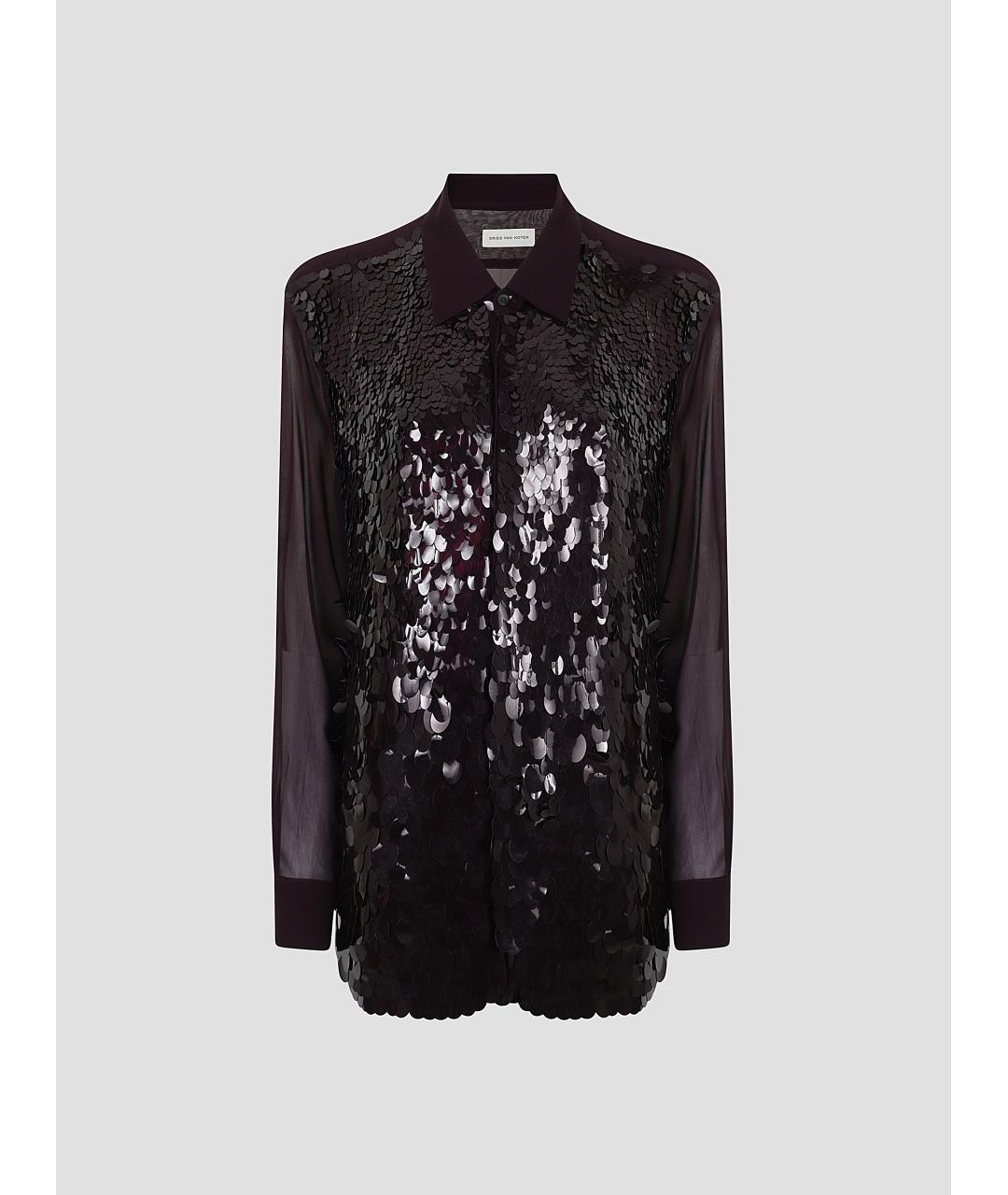 DRIES VAN NOTEN Бордовая кэжуал рубашка, фото 4