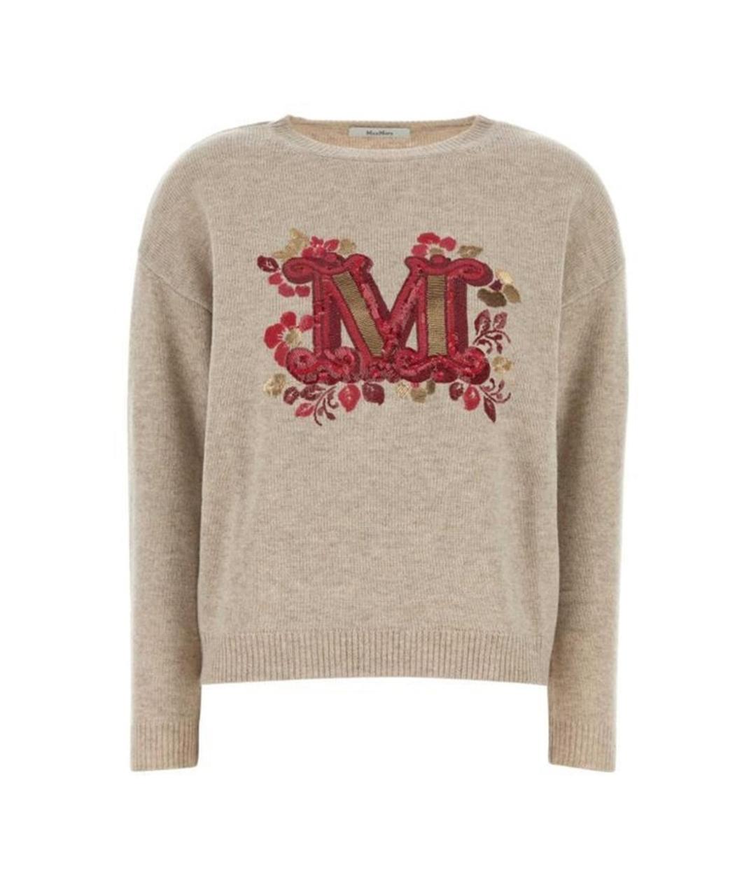 MAX MARA Бежевый шерстяной джемпер / свитер, фото 1