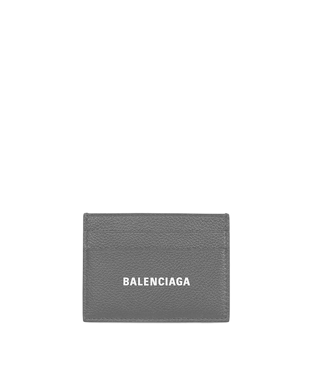 BALENCIAGA Серый кожаный кардхолдер, фото 1