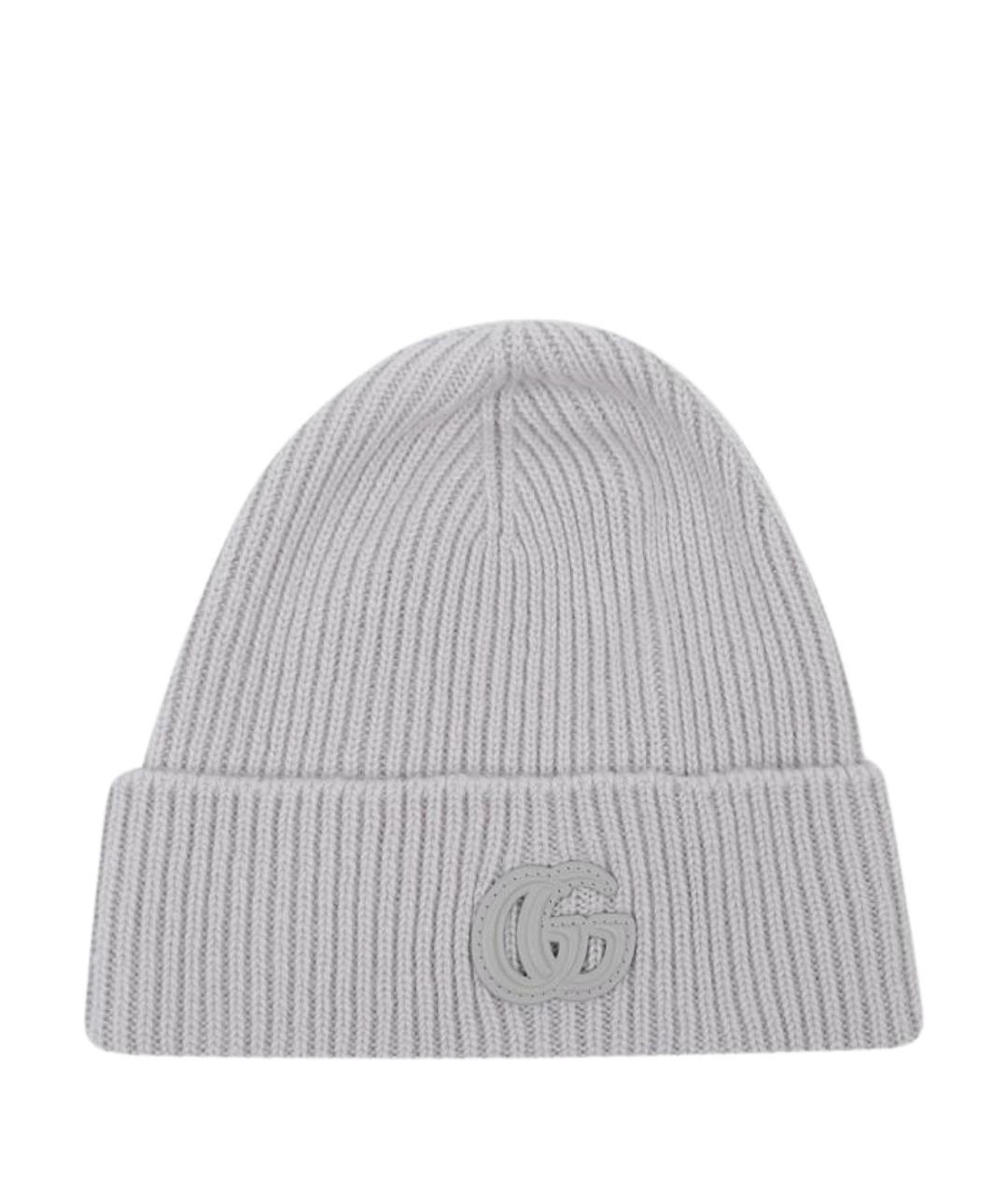 GUCCI Серая кашемировая шапка, фото 1