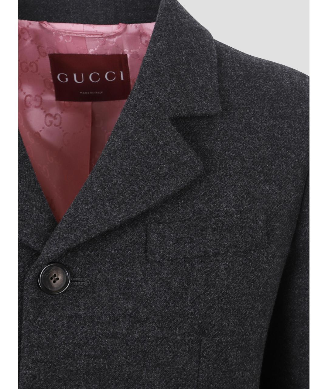 GUCCI Серая шерстяная куртка, фото 3