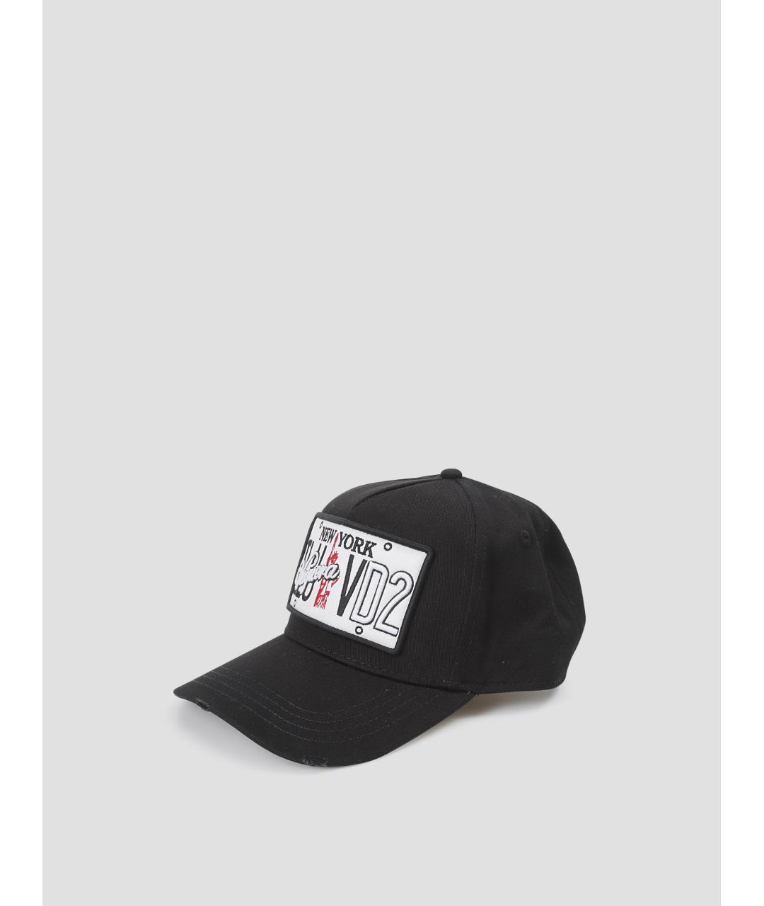 DSQUARED2 Черная хлопковая кепка, фото 2