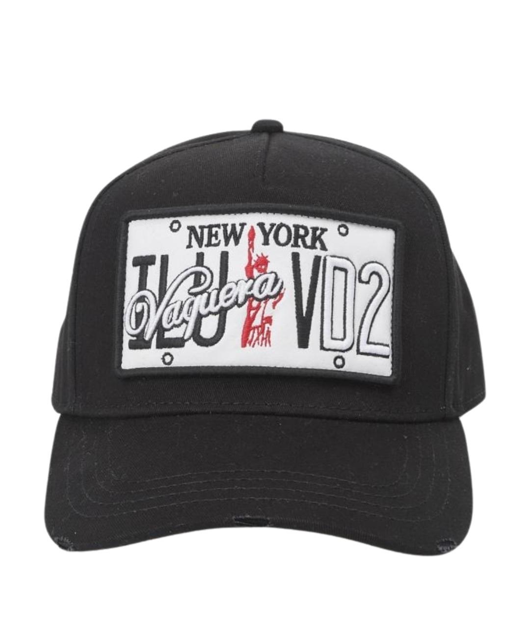 DSQUARED2 Черная хлопковая кепка, фото 1