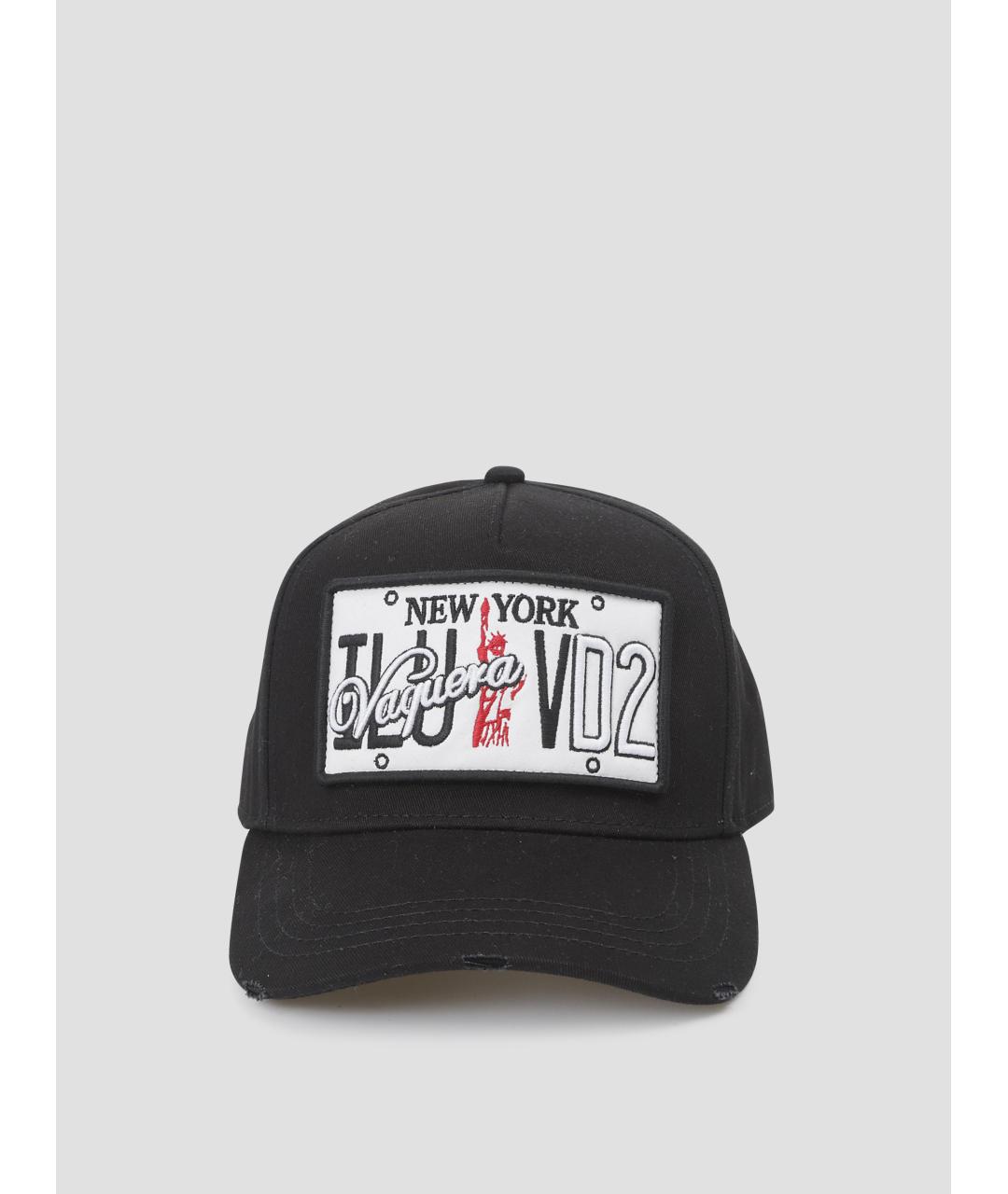 DSQUARED2 Черная хлопковая кепка, фото 4