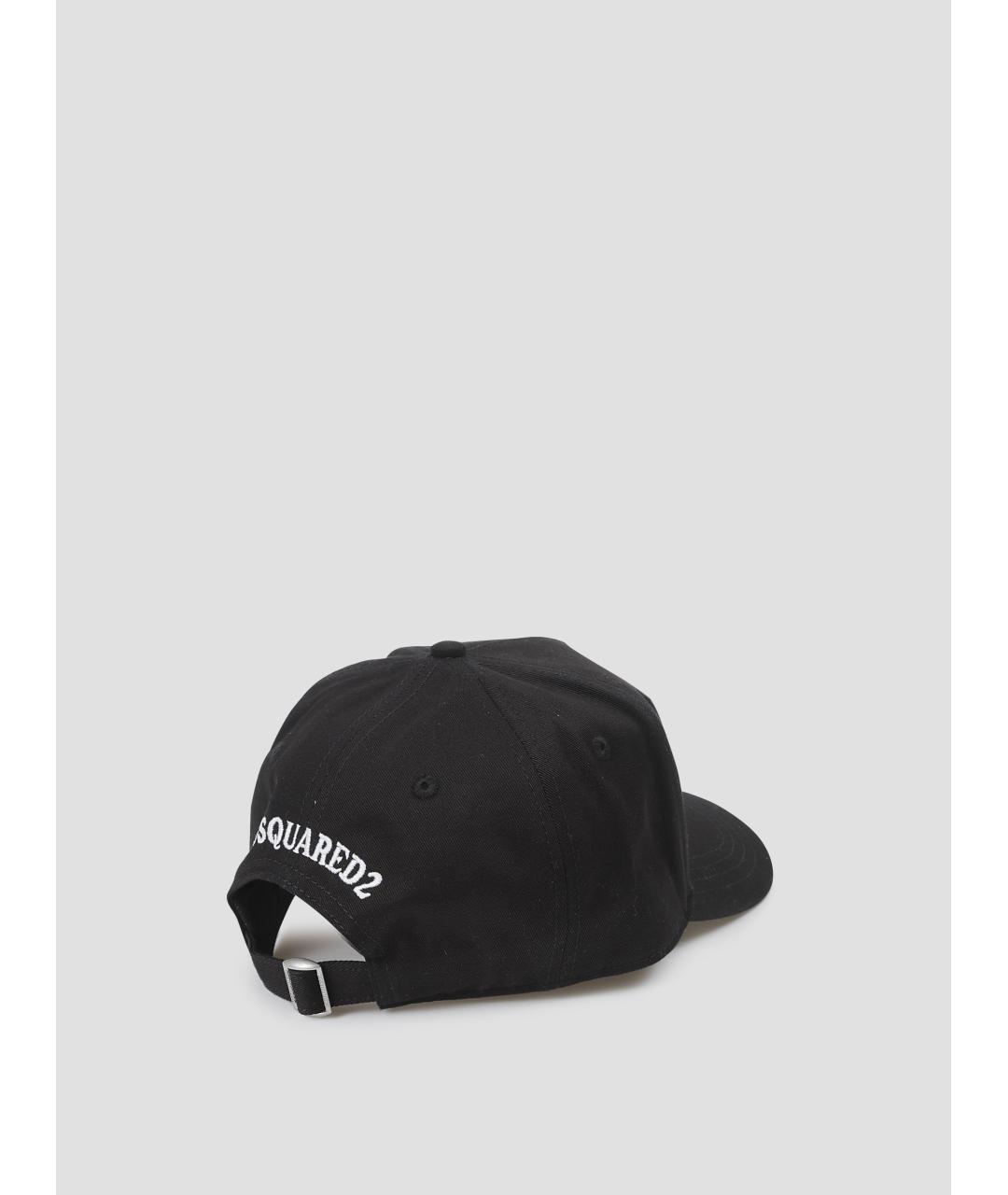 DSQUARED2 Черная хлопковая кепка, фото 3