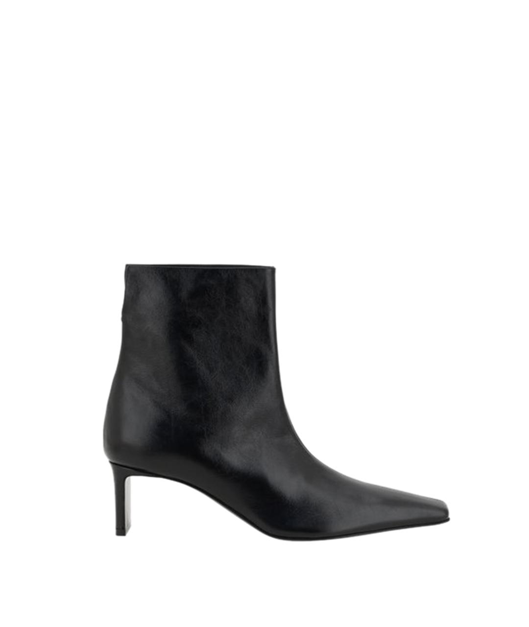 KHAITE Черные кожаные ботинки, фото 1