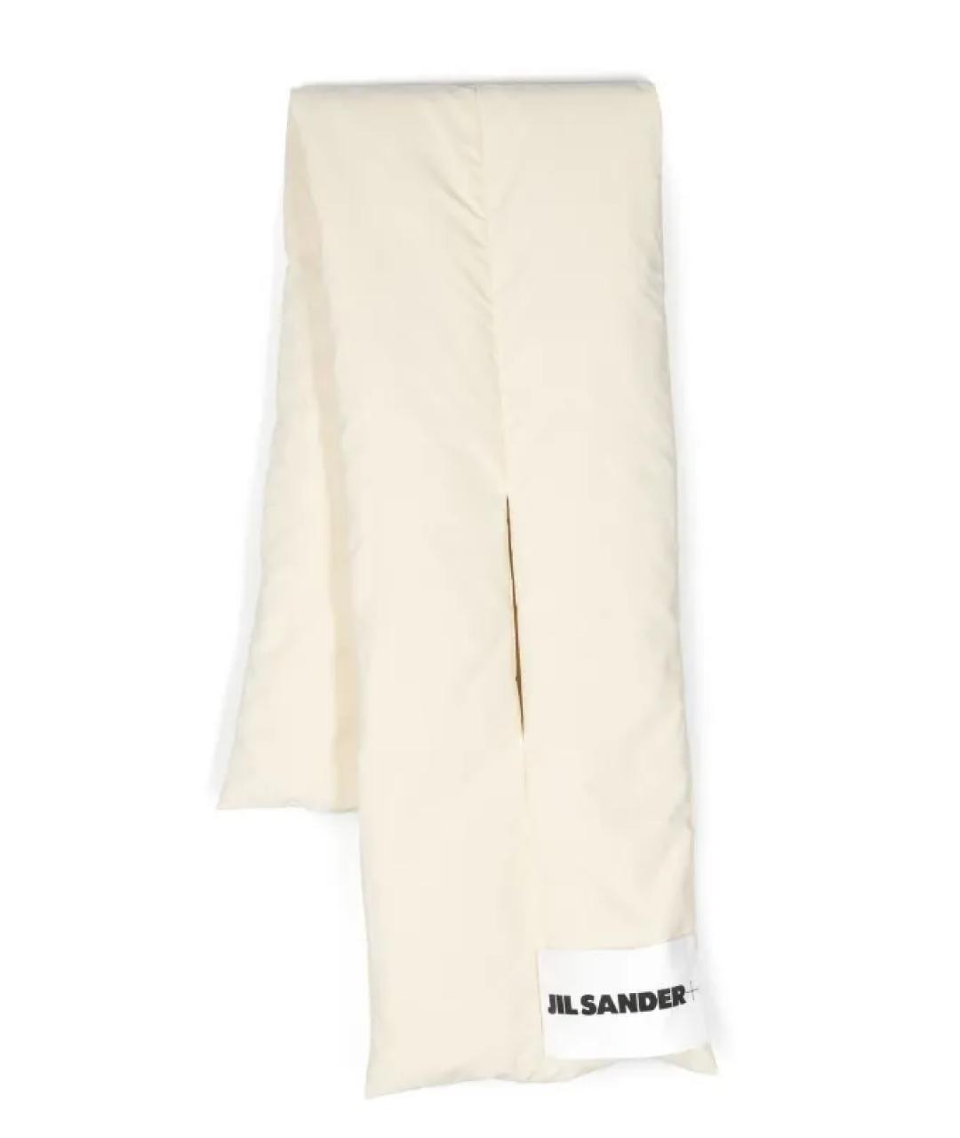 JIL SANDER Бежевый шарф, фото 4