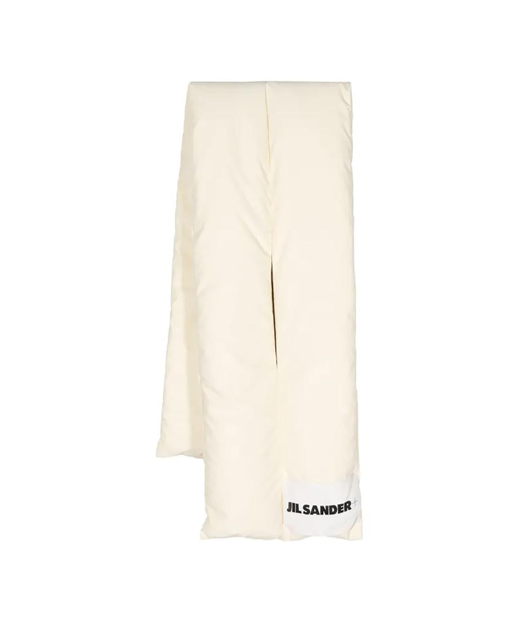 JIL SANDER Бежевый шарф, фото 1