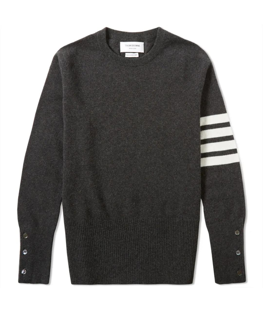 THOM BROWNE Серый шерстяной джемпер / свитер, фото 1