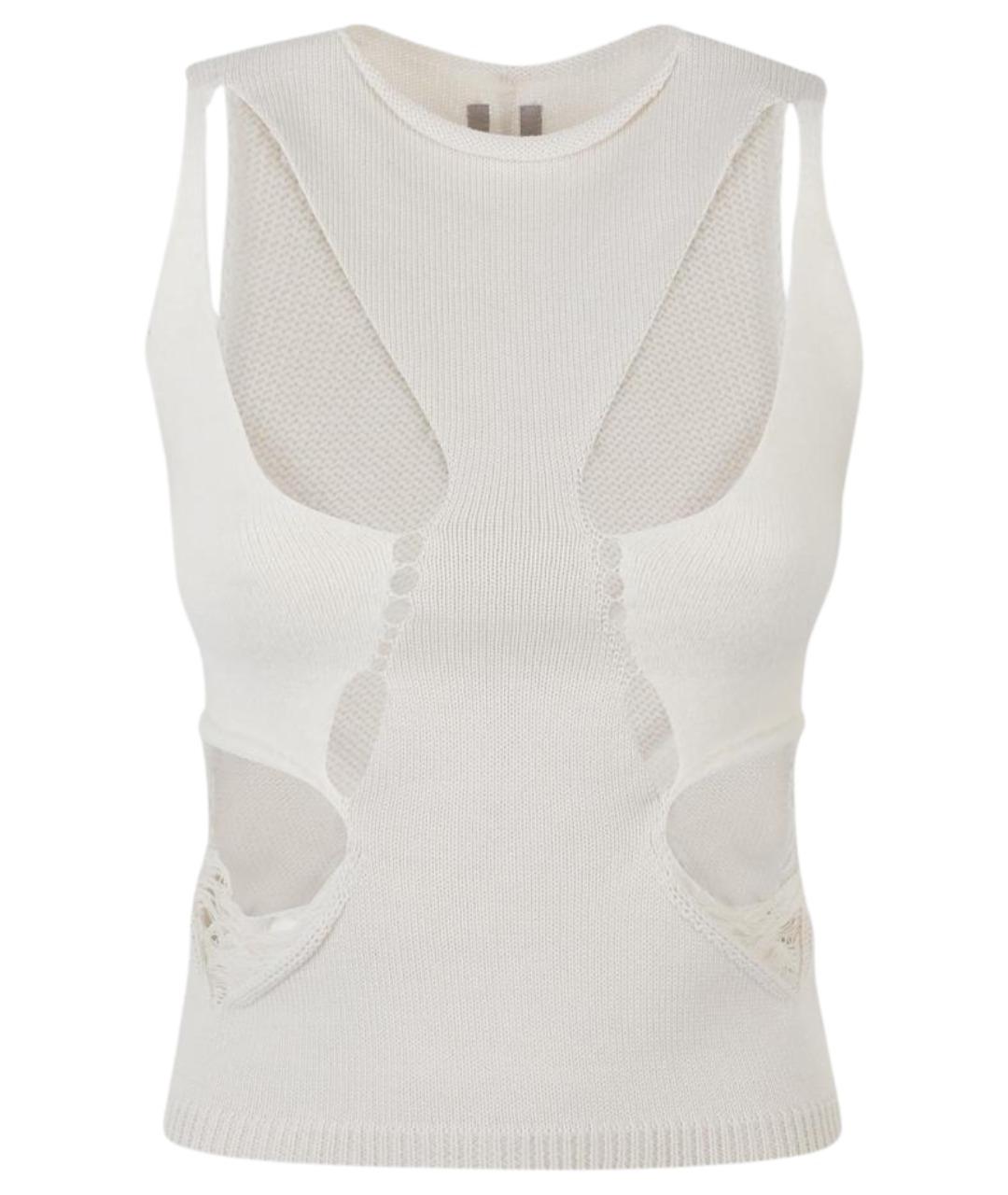 RICK OWENS Бежевая шерстяная майка, фото 1