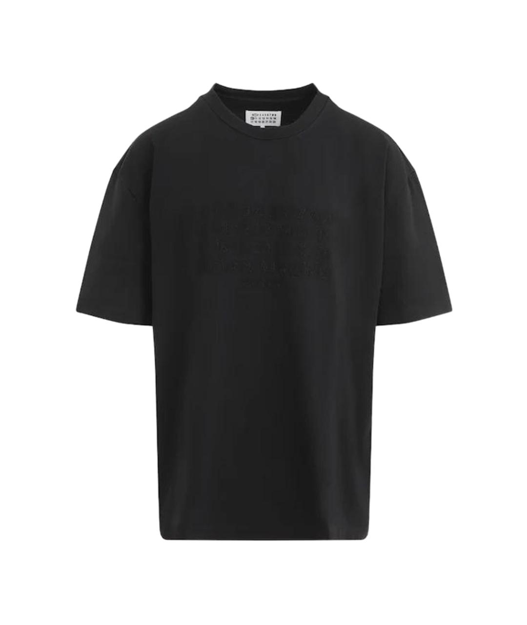 MAISON MARGIELA Черная хлопковая футболка, фото 1