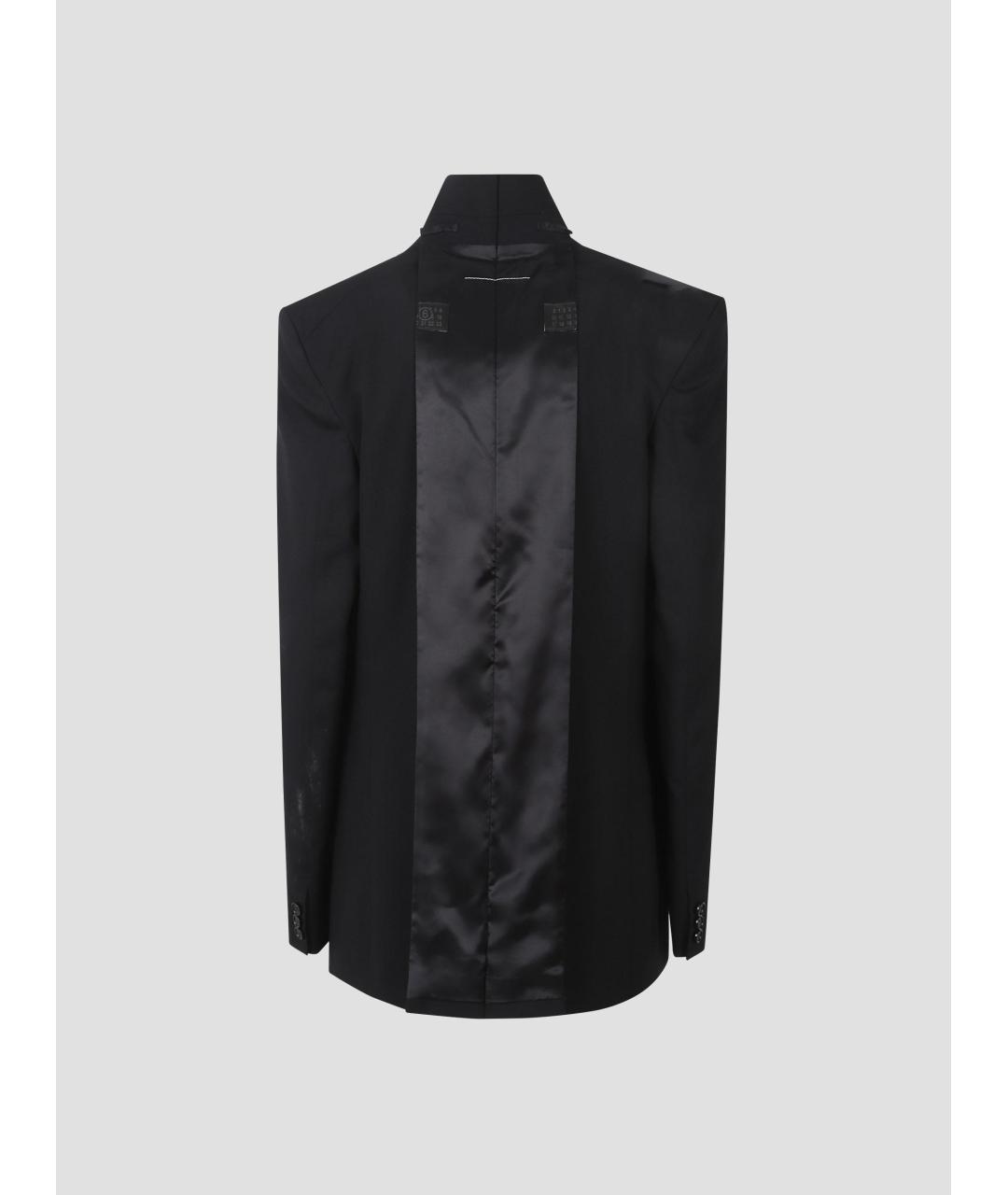 MM6 MAISON MARGIELA Черный шерстяной жакет/пиджак, фото 2