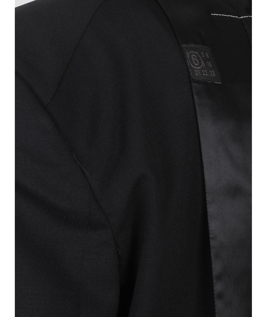 MM6 MAISON MARGIELA Черный шерстяной жакет/пиджак, фото 3