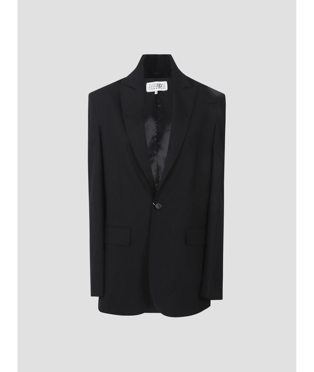 MM6 MAISON MARGIELA Черный шерстяной жакет/пиджак, фото 4