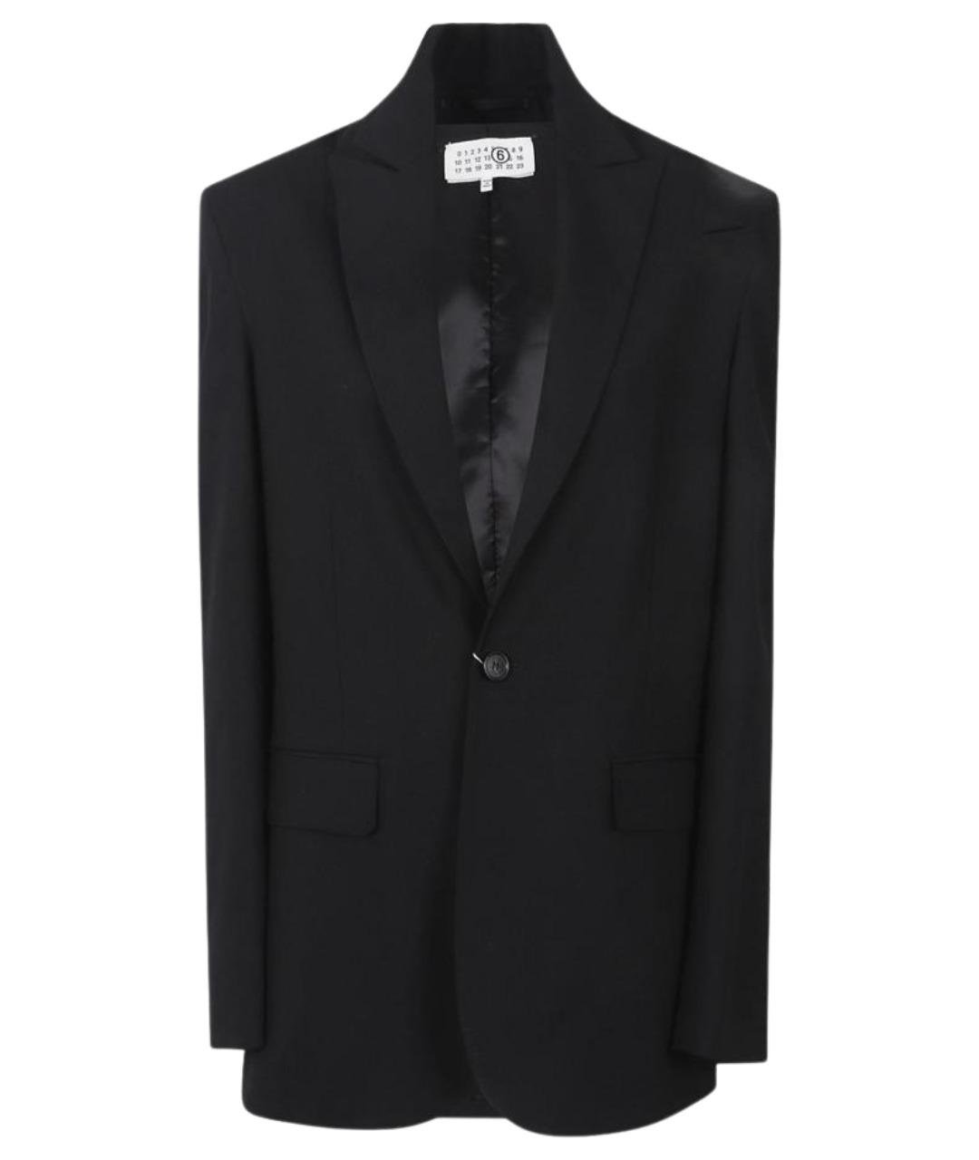 MM6 MAISON MARGIELA Черный шерстяной жакет/пиджак, фото 1