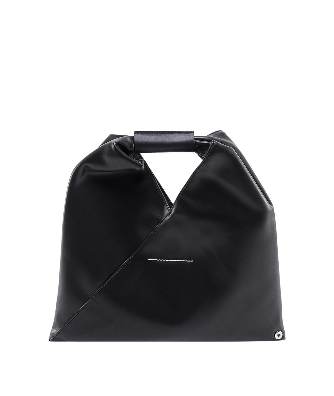 MM6 MAISON MARGIELA Черная сумка тоут из искусственной кожи, фото 1