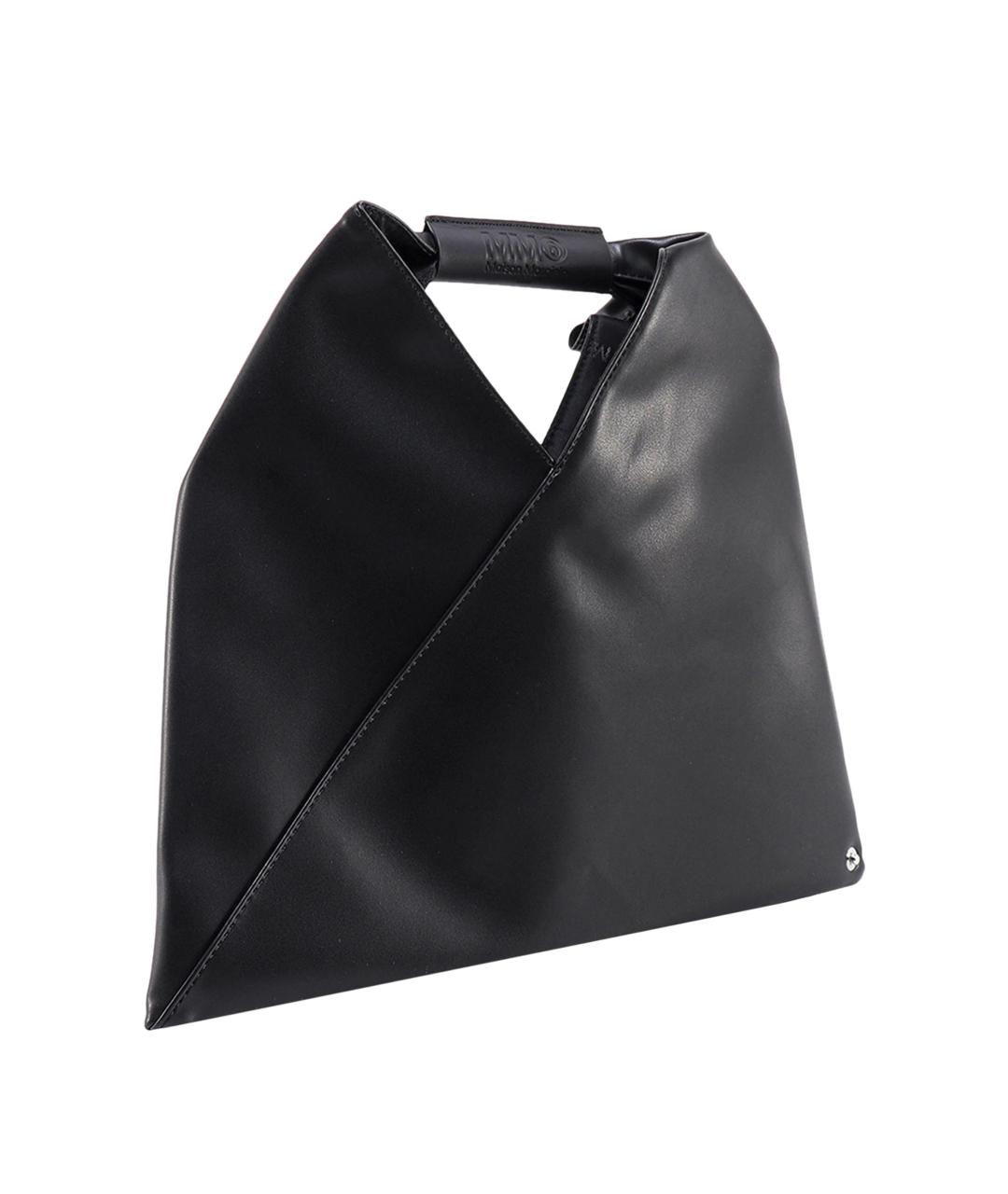 MM6 MAISON MARGIELA Черная сумка тоут из искусственной кожи, фото 2