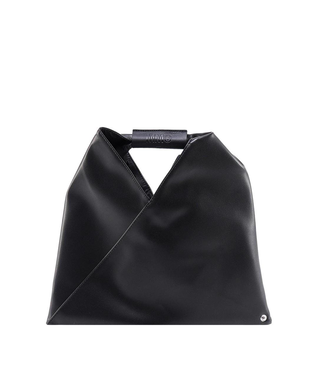 MM6 MAISON MARGIELA Черная сумка тоут из искусственной кожи, фото 3