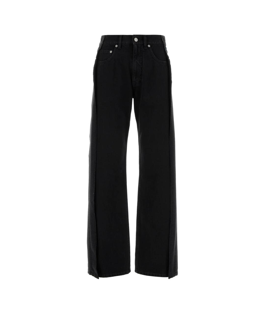MM6 MAISON MARGIELA Черные хлопковые прямые джинсы, фото 1
