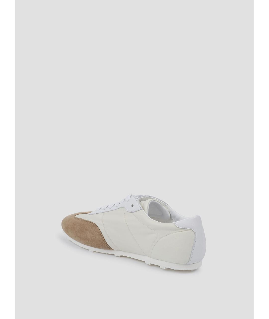 MARNI Белые кожаные кроссовки, фото 2