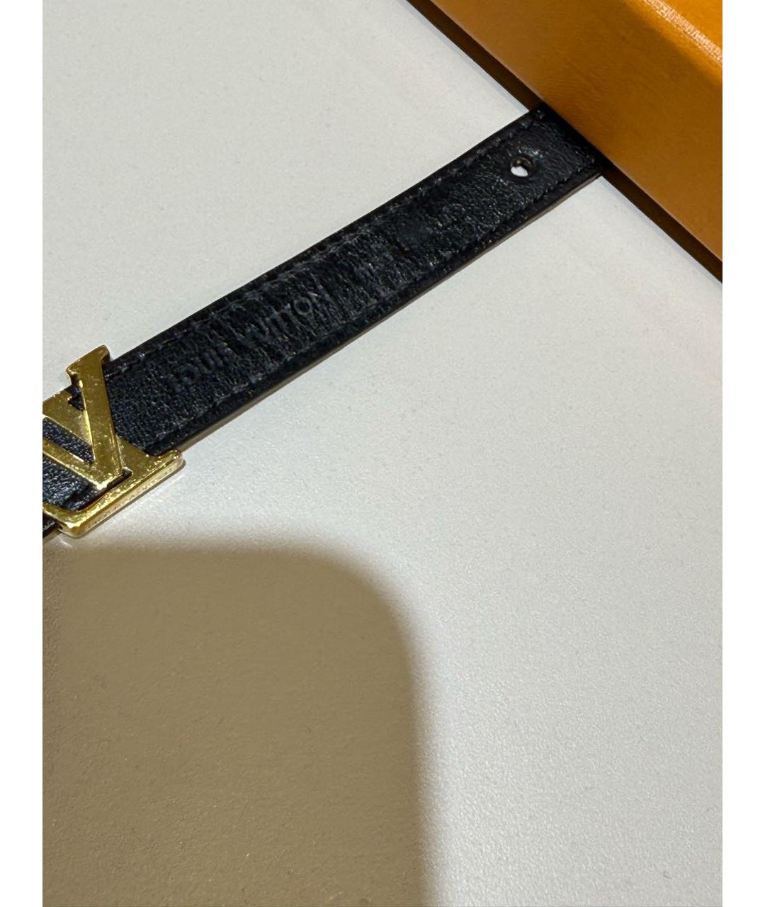 LOUIS VUITTON Коричневый кожаный браслет, фото 3