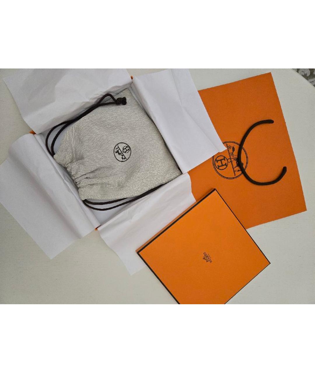 HERMES Антрацитовый кожаный ремень, фото 6