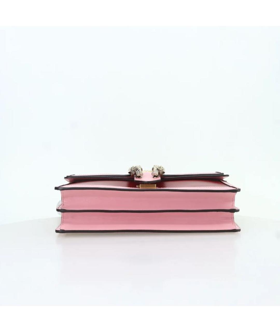 GUCCI Розовая кожаная сумка через плечо, фото 4