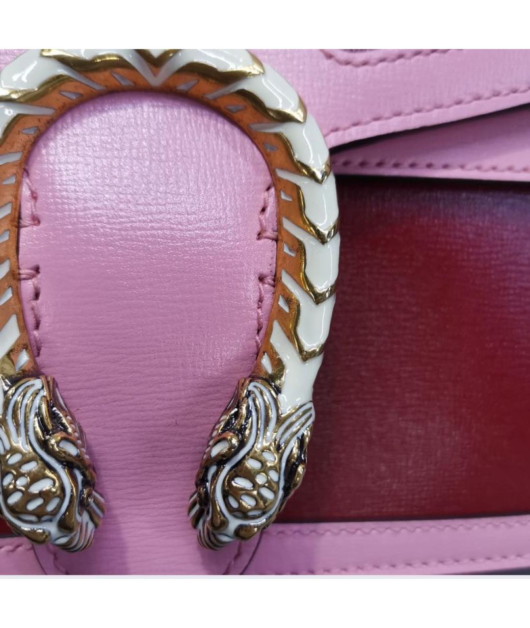 GUCCI Розовая кожаная сумка через плечо, фото 6