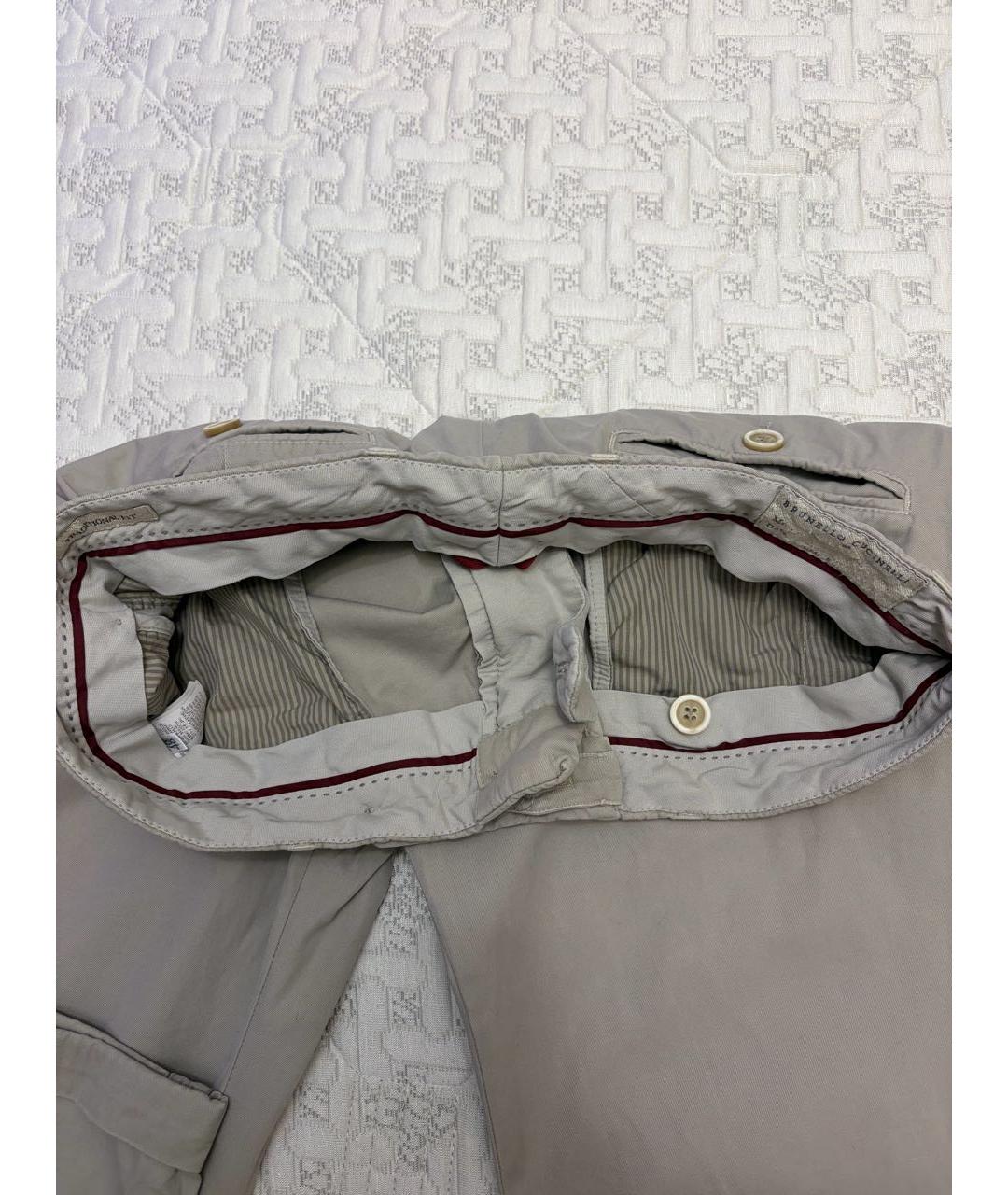 BRUNELLO CUCINELLI Серые брюки чинос, фото 3