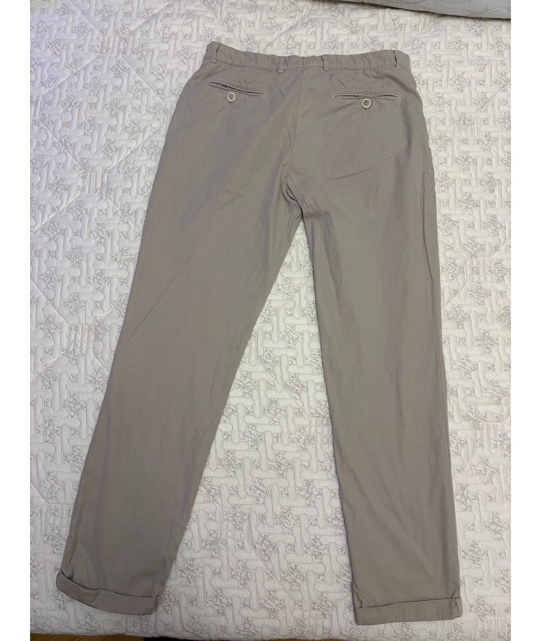 BRUNELLO CUCINELLI Серые брюки чинос, фото 2