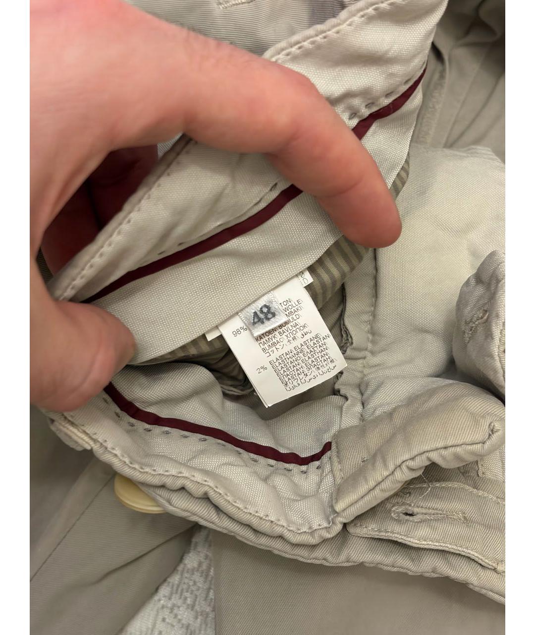 BRUNELLO CUCINELLI Серые брюки чинос, фото 4