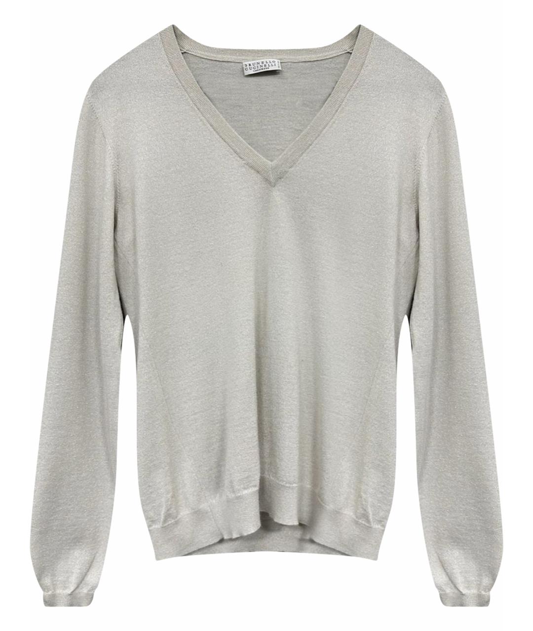 BRUNELLO CUCINELLI Бежевый кашемировый джемпер / свитер, фото 1