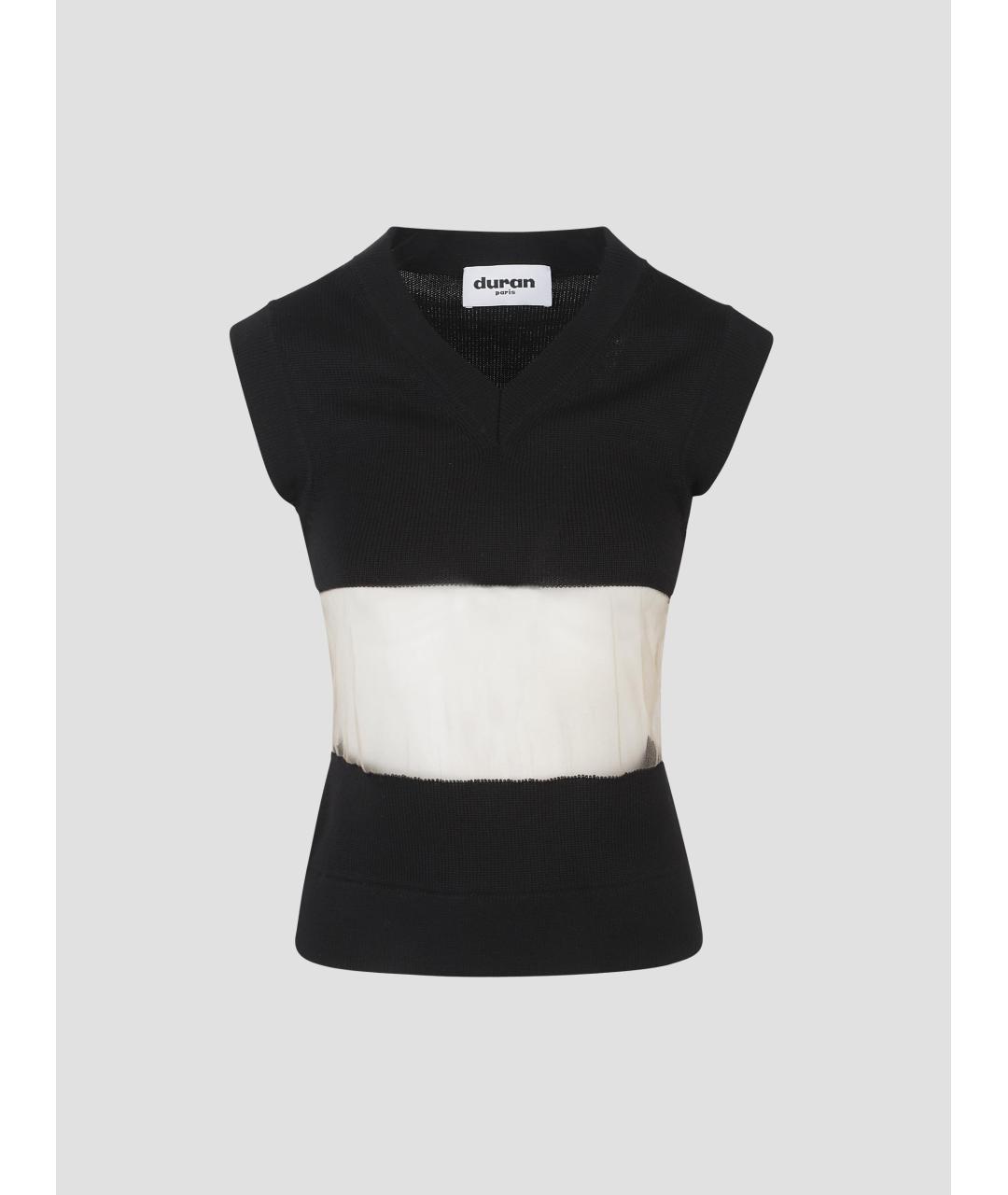 DURAN LANTIK Черная шерстяная жилетка, фото 4