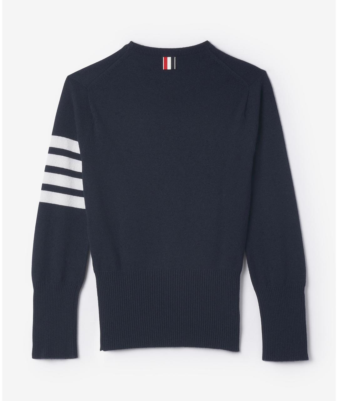 THOM BROWNE Синий шерстяной джемпер / свитер, фото 2