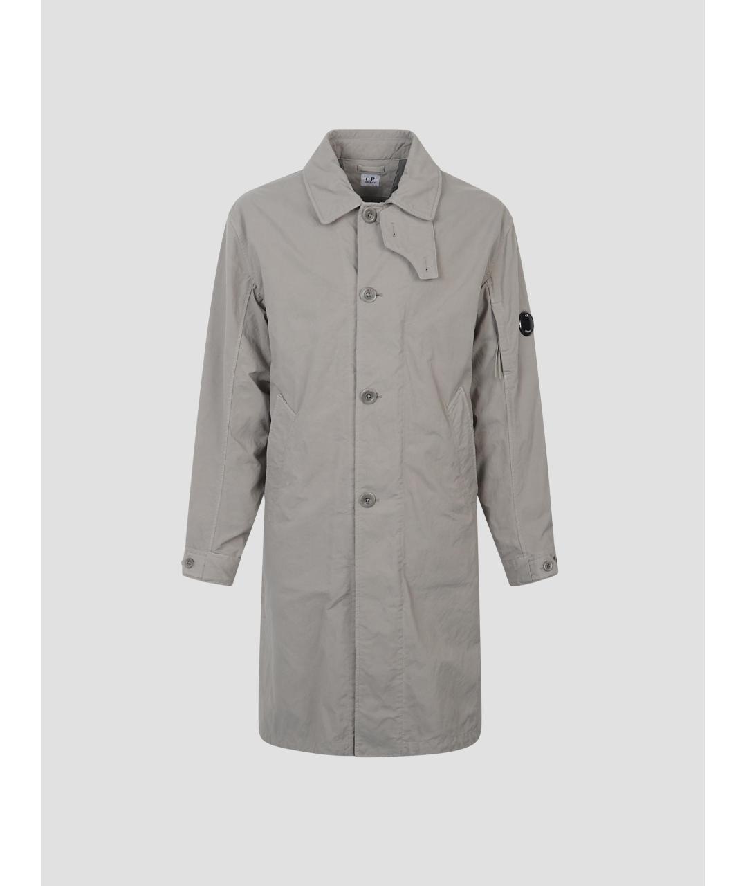 CP COMPANY Серое полиамидовое пальто, фото 4