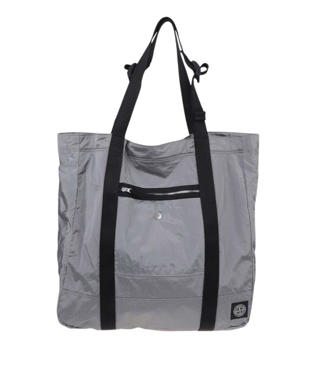 STONE ISLAND Серая сумка тоут, фото 1