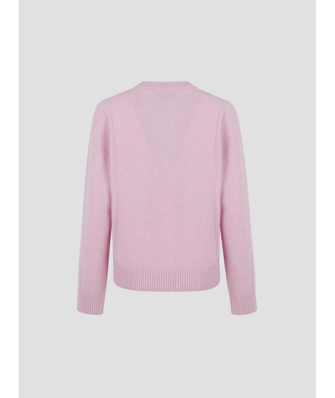 GANNI Розовый шерстяной джемпер / свитер, фото 2