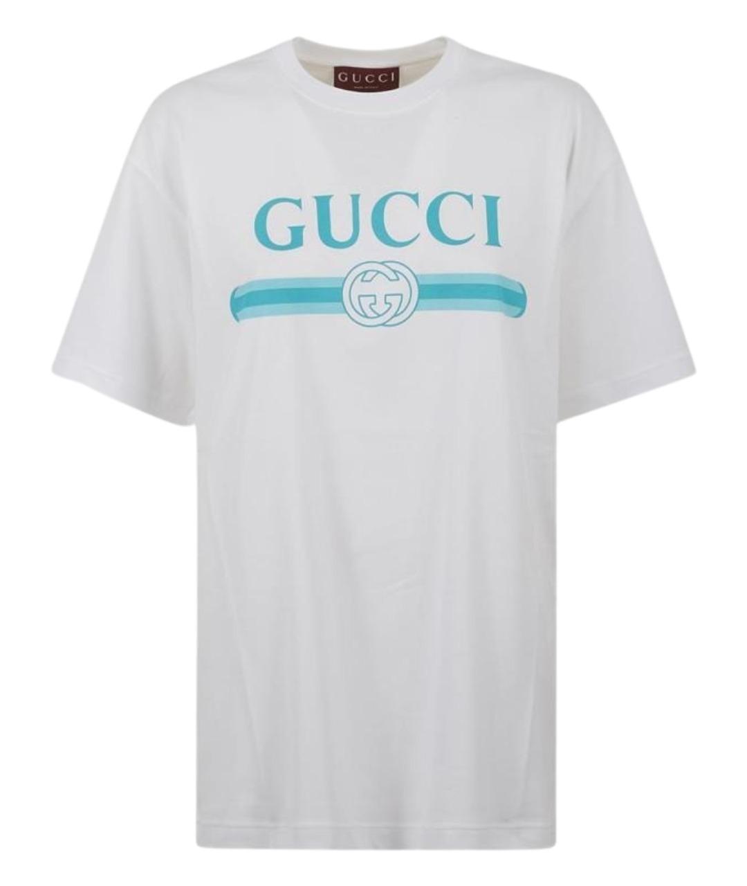 GUCCI Белая хлопковая футболка, фото 1