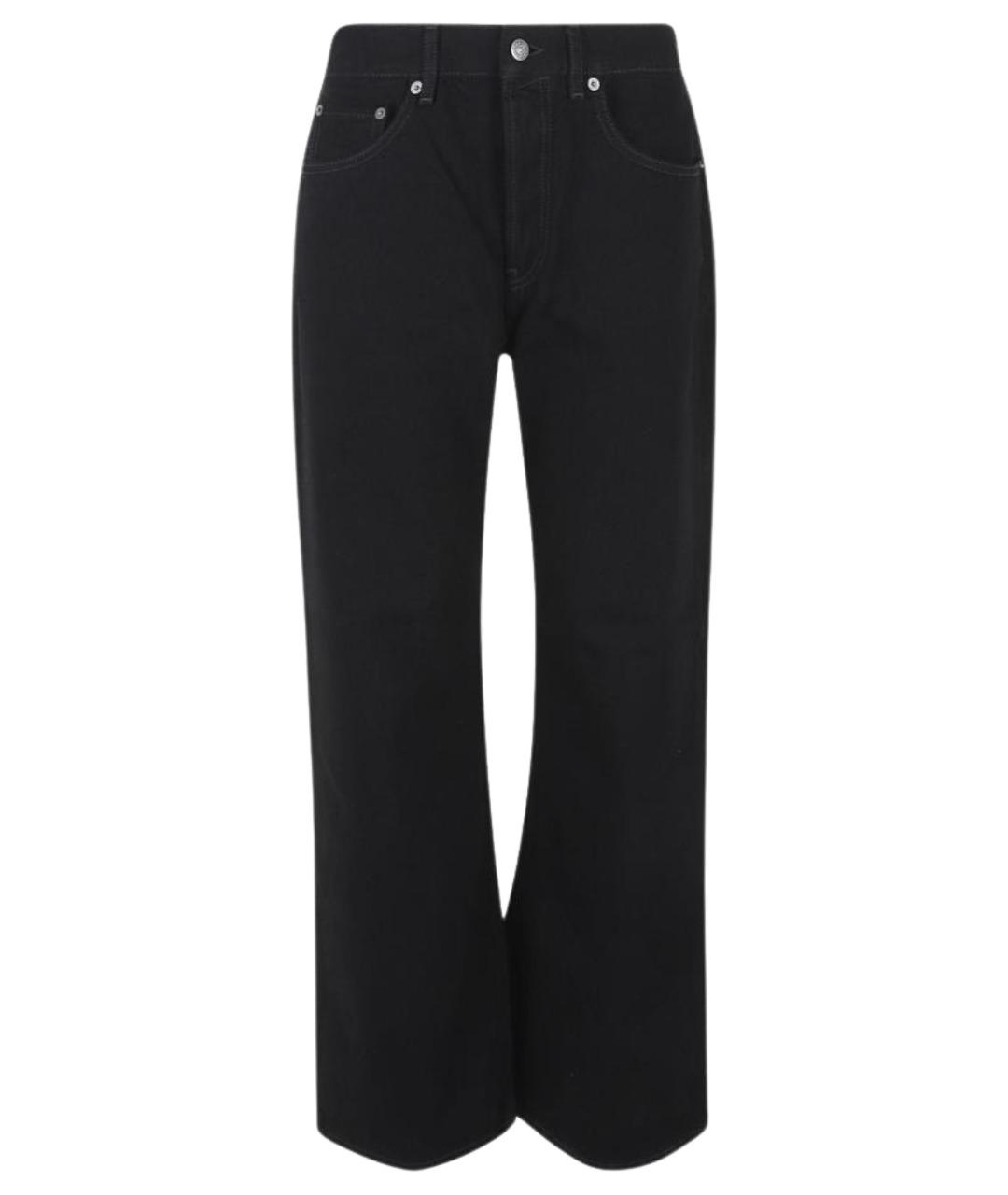 ACNE STUDIOS Черные хлопковые прямые джинсы, фото 1