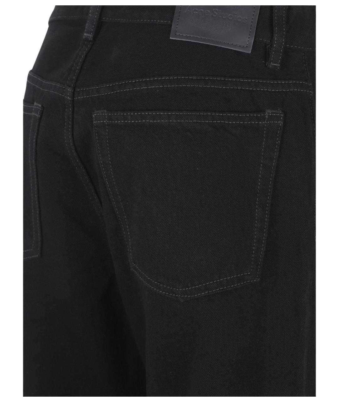 ACNE STUDIOS Черные хлопковые прямые джинсы, фото 3